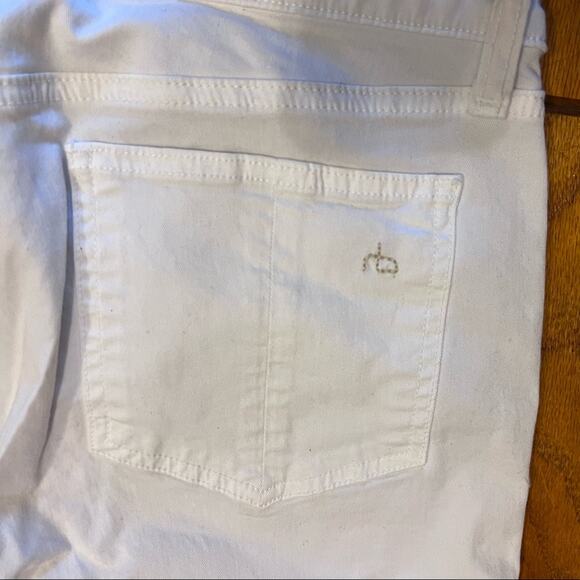Rag & Bone Jeans Womens Size 30 Crop Bright White Denim RBW Quiet Lux Y2k - Picture 4 of 6